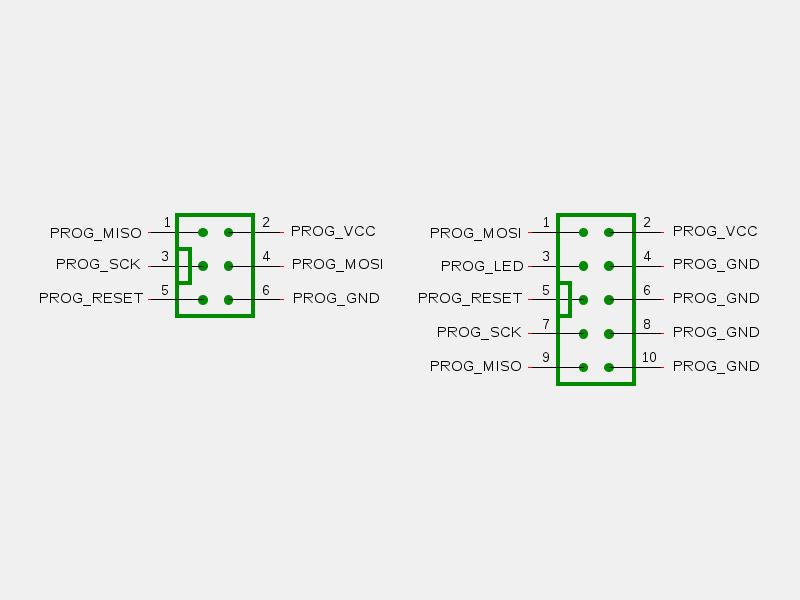 Programovací konektory pro procesory AVR