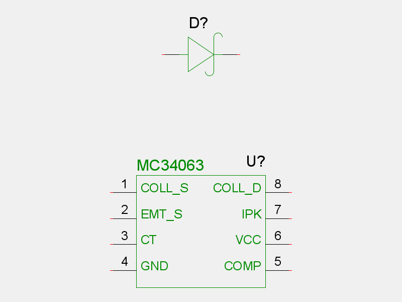 Vnitřní zapojení obvodu MC34603