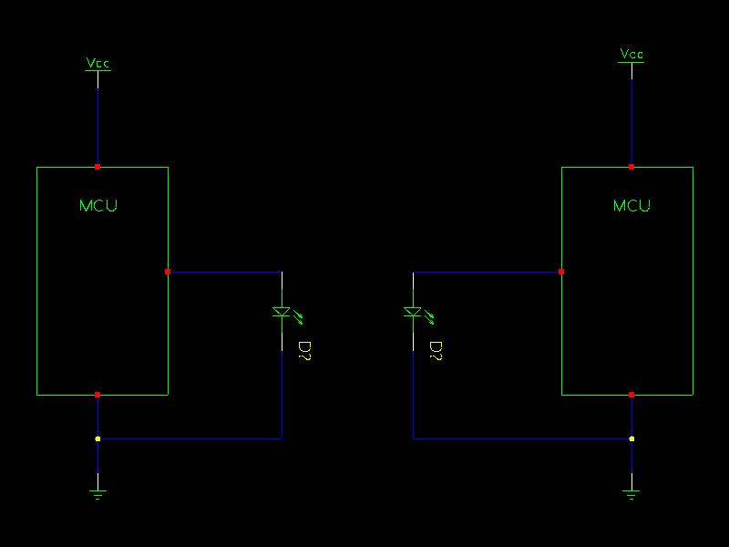 Komunikace dvou MCU pomocí LED diod