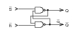 Schéma klopného obvodu RS z hradel NAND