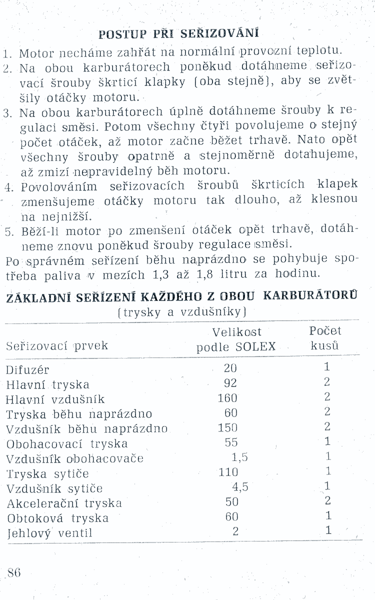 Seřizování