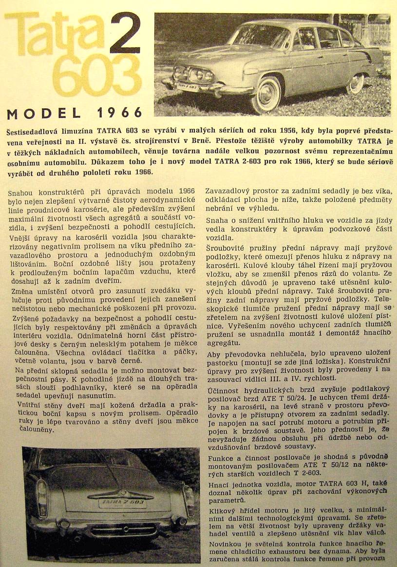 Tatra 2-603 model 1966