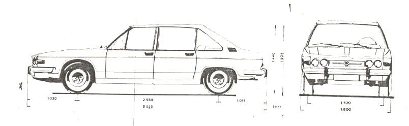 Rozm�rov� n��rtek Tatra 613