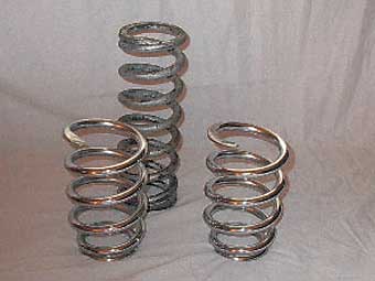 Stock springs compared to the cut-down coil overs.