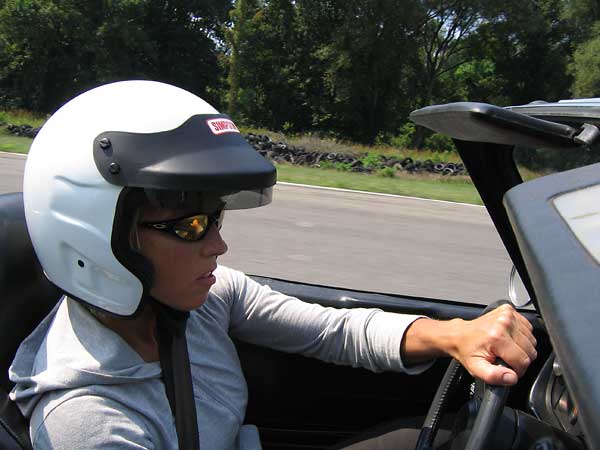 Katie Ermakovich, driving Ken Hiebert's LT1-powered TR6