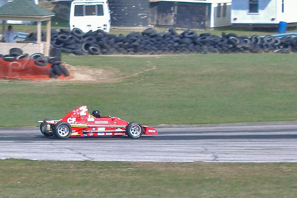 Pete Mantell's real race car, a classic Lola Formula Ford.