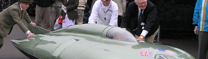 Bob Elwin: MG's Roaring Raindrop (EX181) at the Goodwood Revival