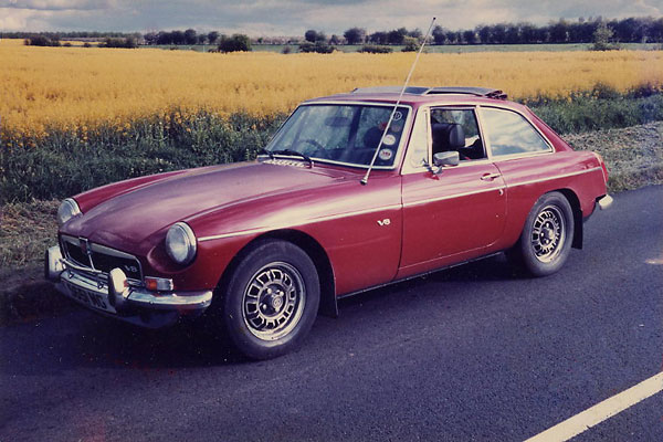 Ken Smith's MGB GT V8, number 1214 in Damask Red