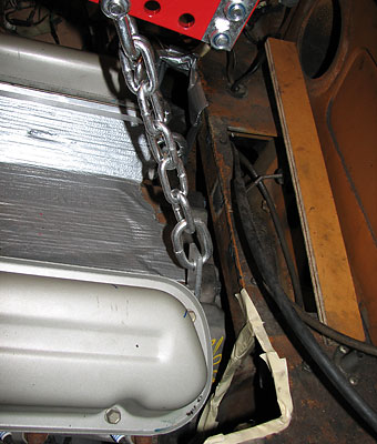 engine to heater shelf clearance