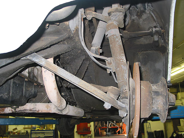 Unusual front suspension design