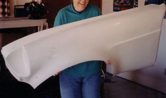 Sebring style fiberglass front fender