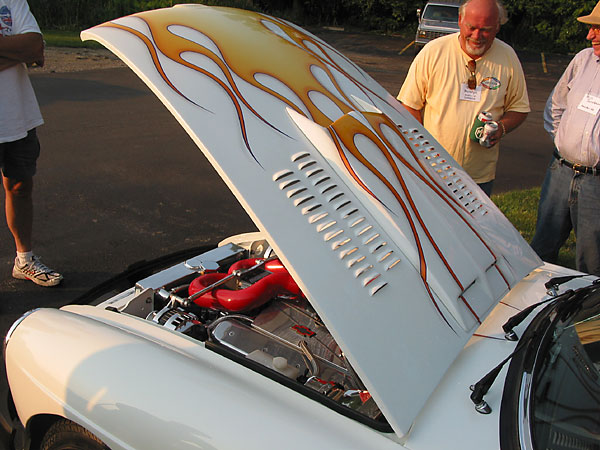 British V8 2007 participants enjoying Steve's completed MGB V8