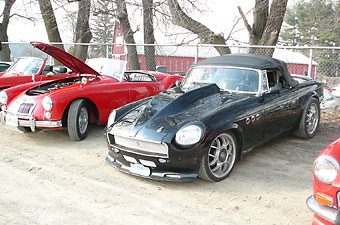 Dennis McIntyre's black 71 MGB 302 V8