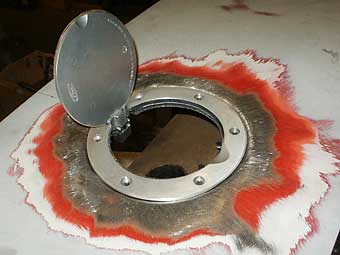 fuel filler door is a Ford Mustang aftermarket part