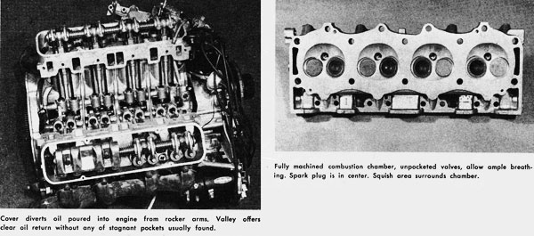 Spark plug is in center. Squish area surrounds chamber