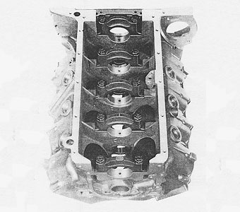 BOTTOM VIEW OF CYLINDER BLOCK ASSEMBLY