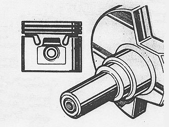 piston with W slot skirt