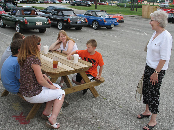 Edith Blackwood, Matthew Blackwood, Alex Mantell, Sue Mantell, Kenny Mantell, and (standing) Christa Masters.