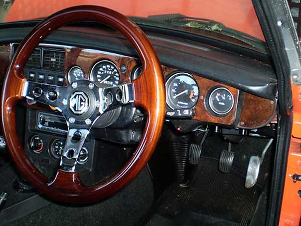 wood steering wheel