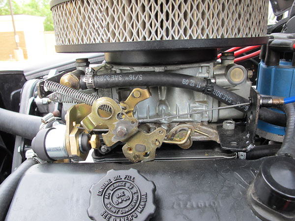 Holley 390 four barrel carburetor.