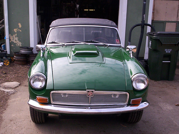 Aftermarket headlights with angel eyes, which are wired to the turn signals.