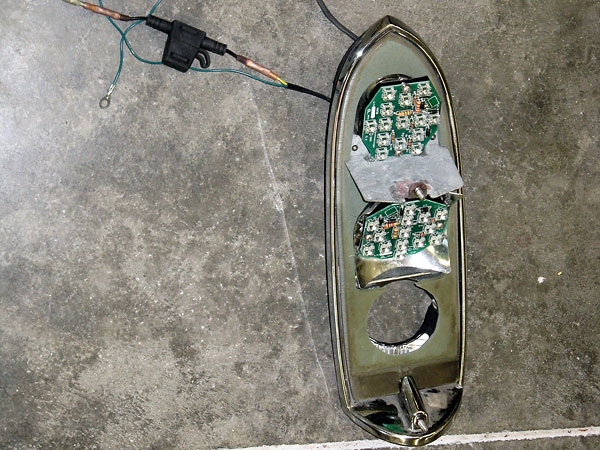 LED panels with low amperage inline fuses.