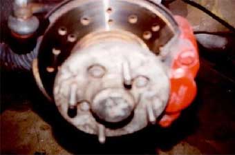 cross-drilled MG Midget brake rotor