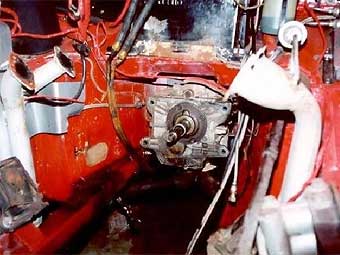 MG Midget transmission tunnel