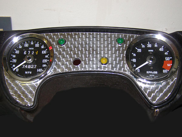 Engine turned instrument panels.