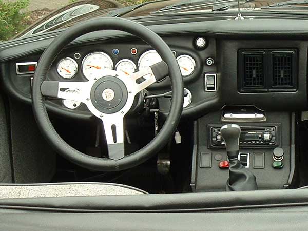 leather covered dashboard