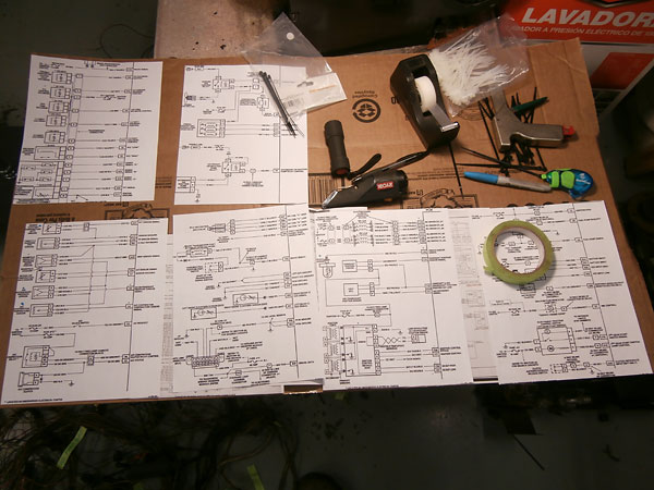 Electrical schematic drawings.