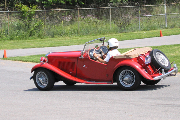 Charlie autocrossing his MG TD in Carlisle, Pennsylvania.