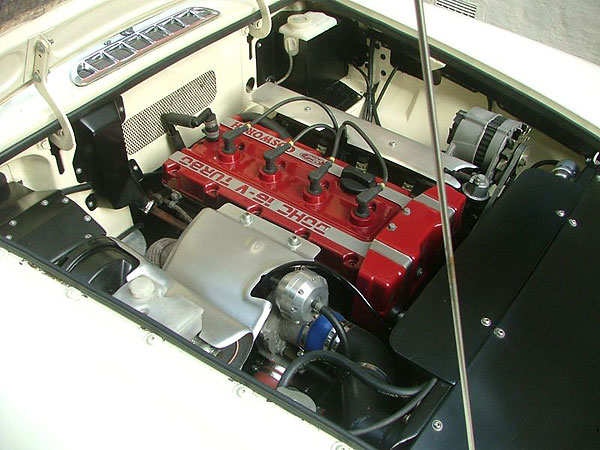 removal of heater shelf facilitates moving engine rearward