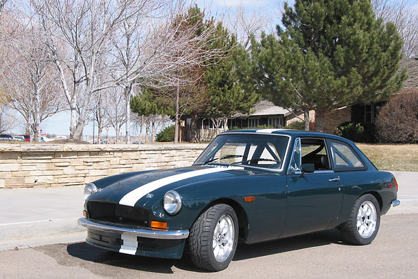 Jaguar Brooklands Green with a white Sebring stripe.