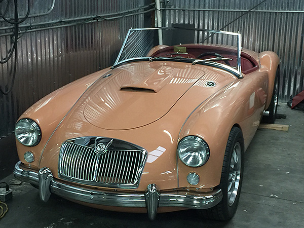 Alamo Beige paint (an MG factory color from 1959-1962). 