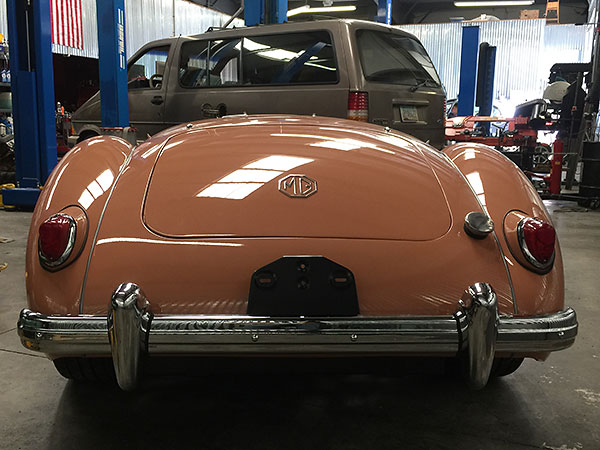 MGA rear bumper and tail lamps.