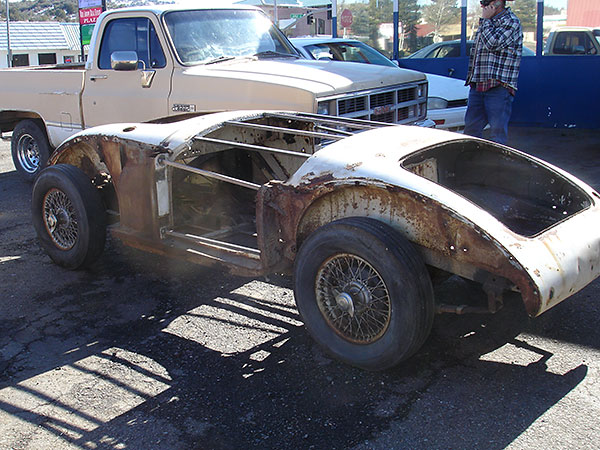 Before you can rebuild an MGA chassis, you need to remove the body.