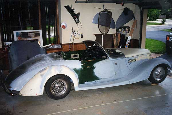 sheet metal between the hood and fenders