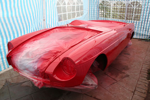 Body resprayed in MG Tartan Red