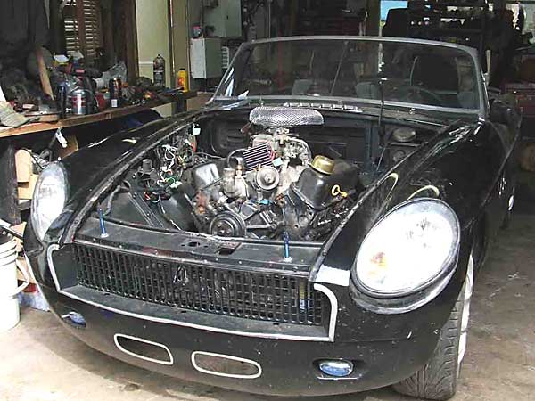 Grille on 1971 MGB with Ford 302 V8