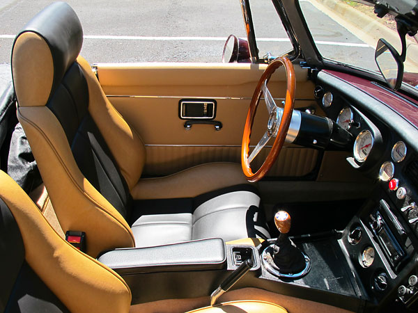 Pontiac Fiero seats with Mr Mikes brand upholstery.