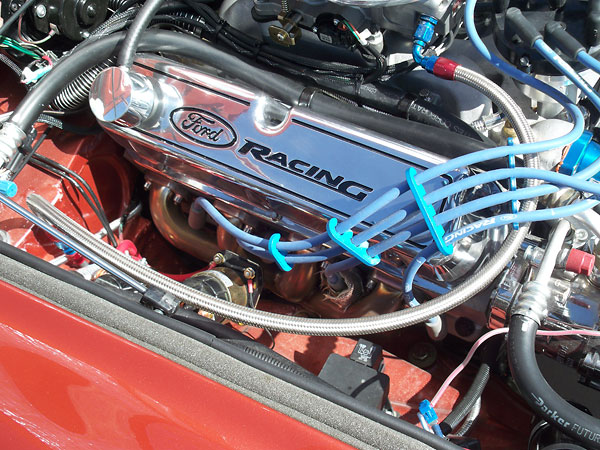 Fast Cars Inc. stainless steel block-hugger headers.