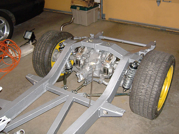 A K member was added to the frame to carry drivetrain loads and to increase torsional rigidity.