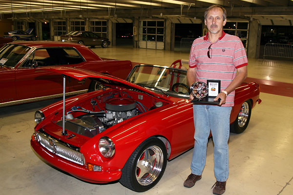 Henry Byrd and his MGB V8 at Atlanta Motor Speedway, May 18 2007