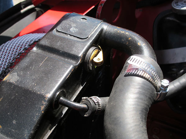 Rubber radiator plug.