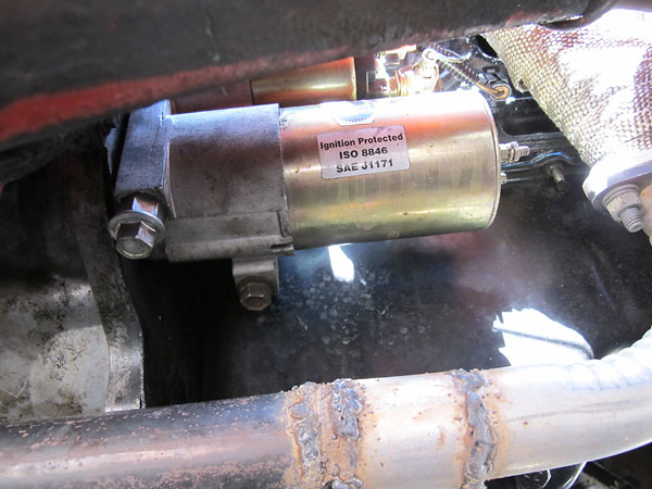 Gear reduction starter, viewed from below.