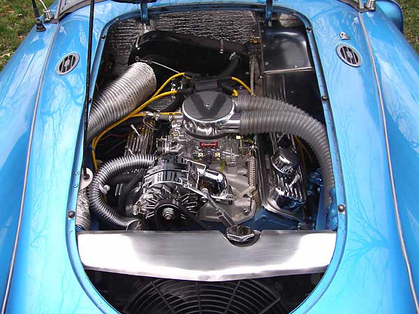 Cold air intake using a carb bonnet.