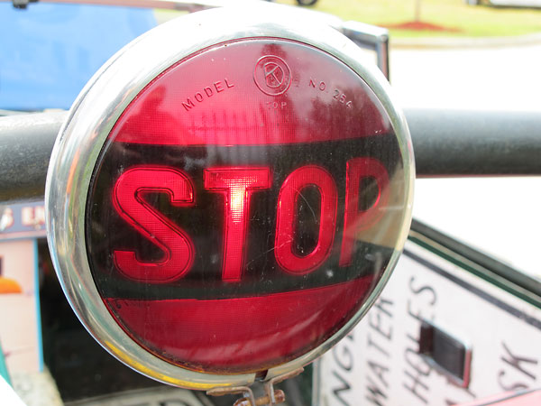 Fully functional third brake light from a 1930s farm truck.