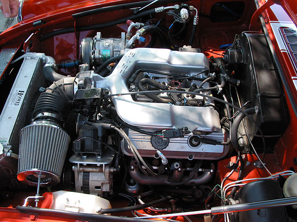 side view of engine compartment