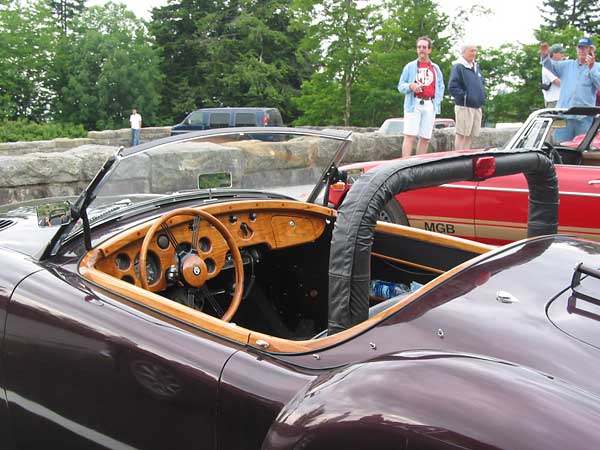 Custom wooden MGA dashboard